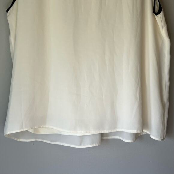 CJ Banks Off White with Black Lace Tank Top Size 1X - Picture 12 of 13